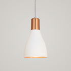 Luminária Teto Pendente Garrafa Cozinha Mesa Branco E Cobre