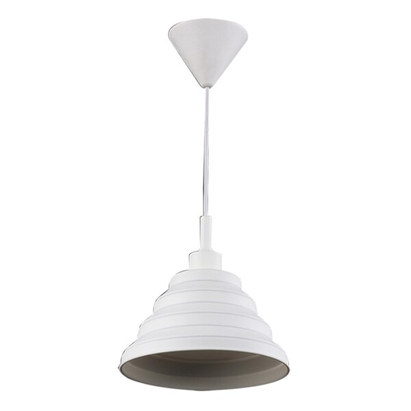 Luminaria Teto Silicone Spring Shape Branca 24 X 24 X 14 Cm