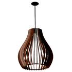 Luminária Teto Tipo Pendente Antares Mdf Completa - Marrom