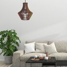 Luminária Teto Tipo Pendente Barolo Mdf - Completa - Cor: Mar