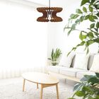 Luminária Teto Tipo Pendente Cobra Mdf - Completa - Cor: Marr