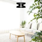 Luminária Teto Tipo Pendente Cobra Mdf - Completa - Cor: Preta