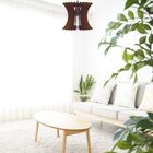 Luminária Teto Tipo Pendente Curva Mdf - Completa - Cor: Marr