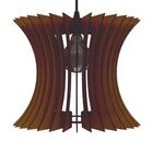 Luminária Teto Tipo Pendente Curva Mdf - Completa - Cor: Marr