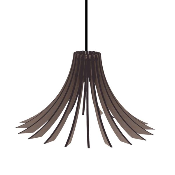 Luminária Teto Tipo Pendente Dalia Mdf - Completa - Cor: Marr