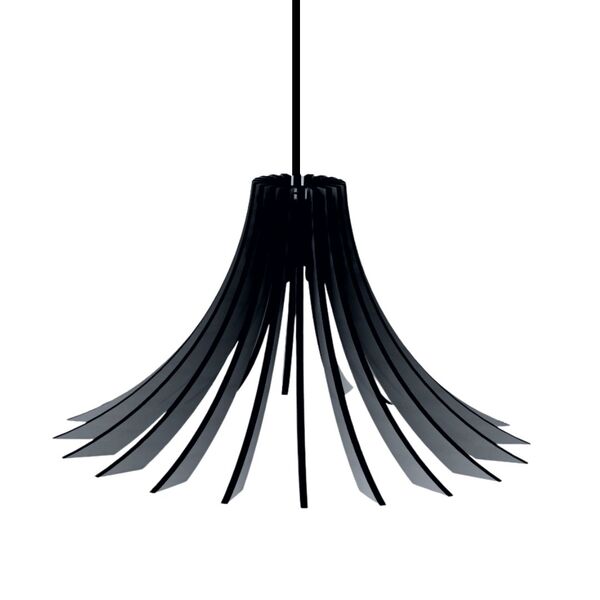 Luminária Teto Tipo Pendente Dalia Mdf - Completa - Cor: Preta