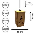 Luminária Teto Tipo Pendente Daniel´s Mdf - Completa - Cor: M