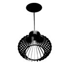 Luminária Teto Tipo Pendente Decanter Mdf Completa - Preta