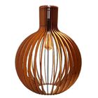 Luminária Teto Tipo Pendente Em Mdf - Completa