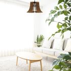 Luminária Teto Tipo Pendente Em Mdf - Completa