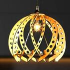 Luminária Teto Tipo Pendente Em Mdf - Completa