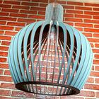 Luminária Teto Tipo Pendente Em Mdf - Completa - Cor: Cinza