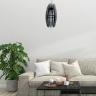 Luminária Teto Tipo Pendente Em Mdf - Completa - Cor: Preta