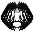 Luminária Teto Tipo Pendente Em Mdf - Completa - Cor: Preta