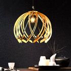 Luminária Teto Tipo Pendente Em Mdf - Completa - Cor: Preta