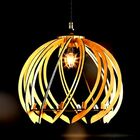 Luminária Teto Tipo Pendente Em Mdf - Completa - Cor: Preta