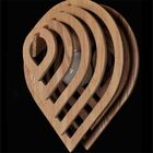 Luminária Teto Tipo Pendente Em Mdf - Completa - Cor: Preta -