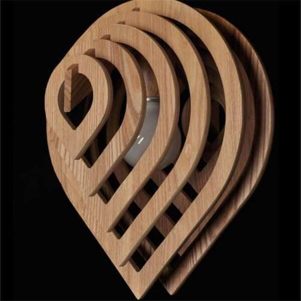 Luminária Teto Tipo Pendente Em Mdf - Completa - Cor: Preta -