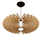 Luminária Teto Tipo Pendente Em Mdf Mercúrio Completa - Marrom