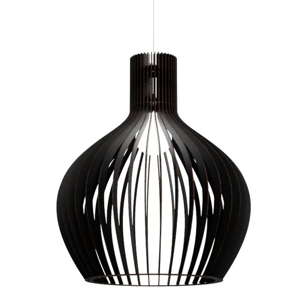 Luminária Teto Tipo Pendente Estocolmo Mdf - Completa - Cor: