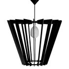 Luminária Teto Tipo Pendente Fantasy Mdf Completa - Preta