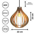 Luminária Teto Tipo Pendente Filipinas Mdf - Completa - Cor: