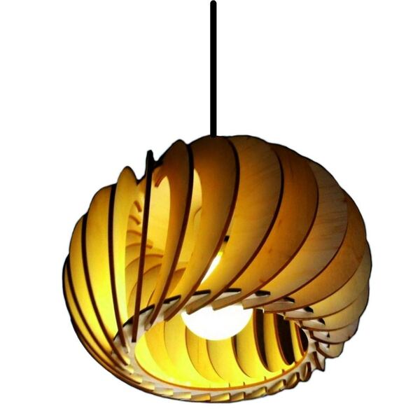 Luminária Teto Tipo Pendente Gérbera Mdf - Completa