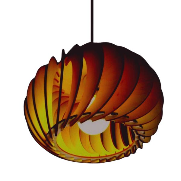 Luminária Teto Tipo Pendente Gérbera Mdf - Completa - Cor: Ma