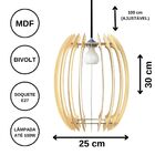 Luminária Teto Tipo Pendente Grega Mdf - Completa - Cor: Marr