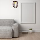 Luminária Teto Tipo Pendente Grega Mdf - Completa - Cor: Marr