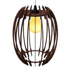 Luminária Teto Tipo Pendente Grega Mdf - Completa - Cor: Marr