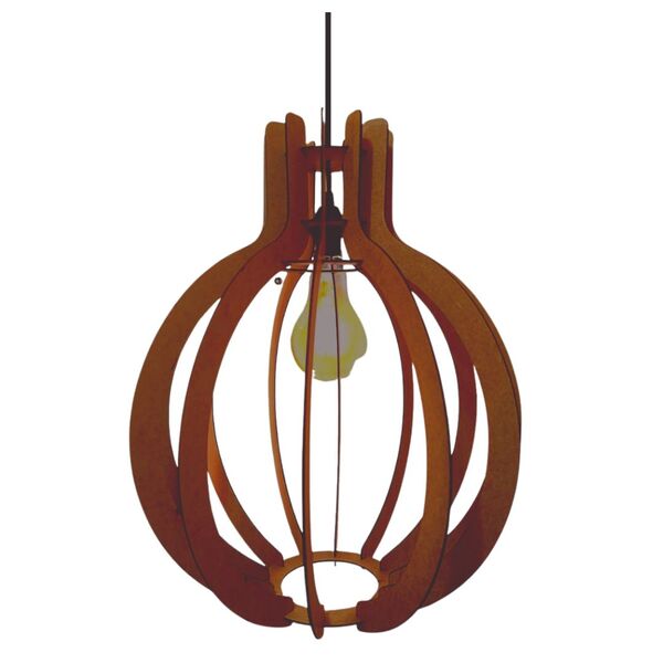 Luminária Teto Tipo Pendente Jupiter Mdf - Completa - Cor: Ma