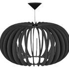 Luminária Teto Tipo Pendente Júpiter Mdf - Completa - Preta