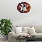 Luminária Teto Tipo Pendente Lua Cheia Mdf - Completa - Cor: