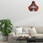 Luminária Teto Tipo Pendente Oásis Mdf - Completa - Cor: Marr