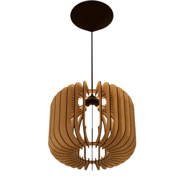 Luminária Teto Tipo Pendente Padua Mdf - Completa