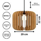 Luminária Teto Tipo Pendente Padua Mdf - Completa