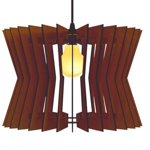 Luminária Teto Tipo Pendente Pamplona Mdf - Completa - Cor: M