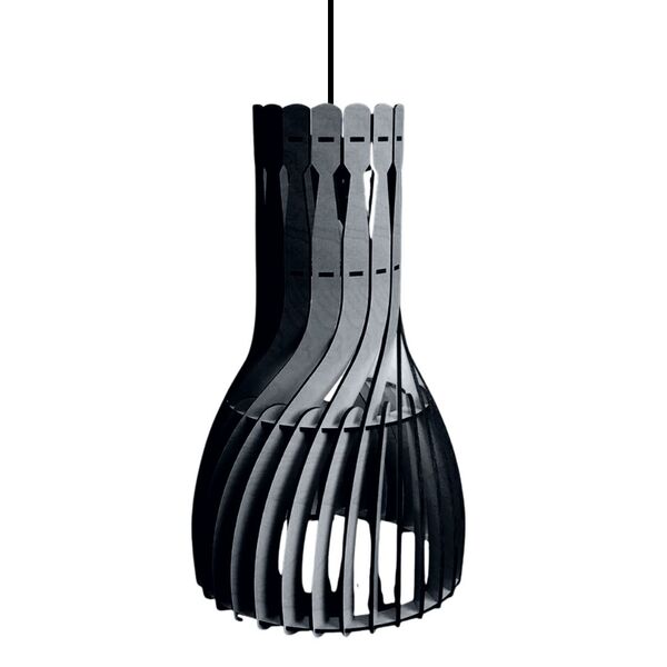 Luminária Teto Tipo Pendente Parafuso Mdf - Completa - Cor: P