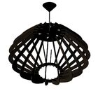 Luminária Teto Tipo Pendente Parentesis Mdf Completa - Preta