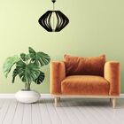 Luminária Teto Tipo Pendente Parentesis Mdf Completa - Preta