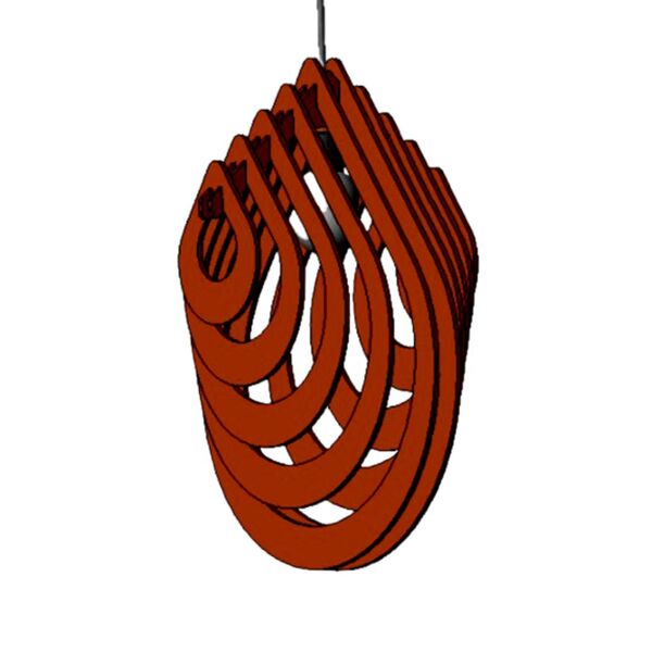 Luminária Teto Tipo Pendente Pingo Mdf - Completa - Cor: Marr