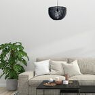 Luminária Teto Tipo Pendente Plutão Mdf - Completa - Cor: Pre