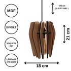 Luminária Teto Tipo Pendente Roma Mdf - Completa