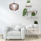 Luminária Teto Tipo Pendente Safira Mdf - Completa