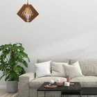 Luminária Teto Tipo Pendente Safira Mdf - Completa - Cor: Mar