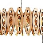 Luminária Teto Tipo Pendente Topázio Mdf - Completa - 02 Bolas