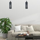 Luminária Teto Tipo Pendente Torre Mdf - Completa - Cor: Preta