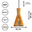 Luminária Teto Tipo Pendente Turin Mdf - Completa