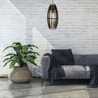 Luminária Teto Tipo Pendente Turquesa Mdf - Completa - Cor: M